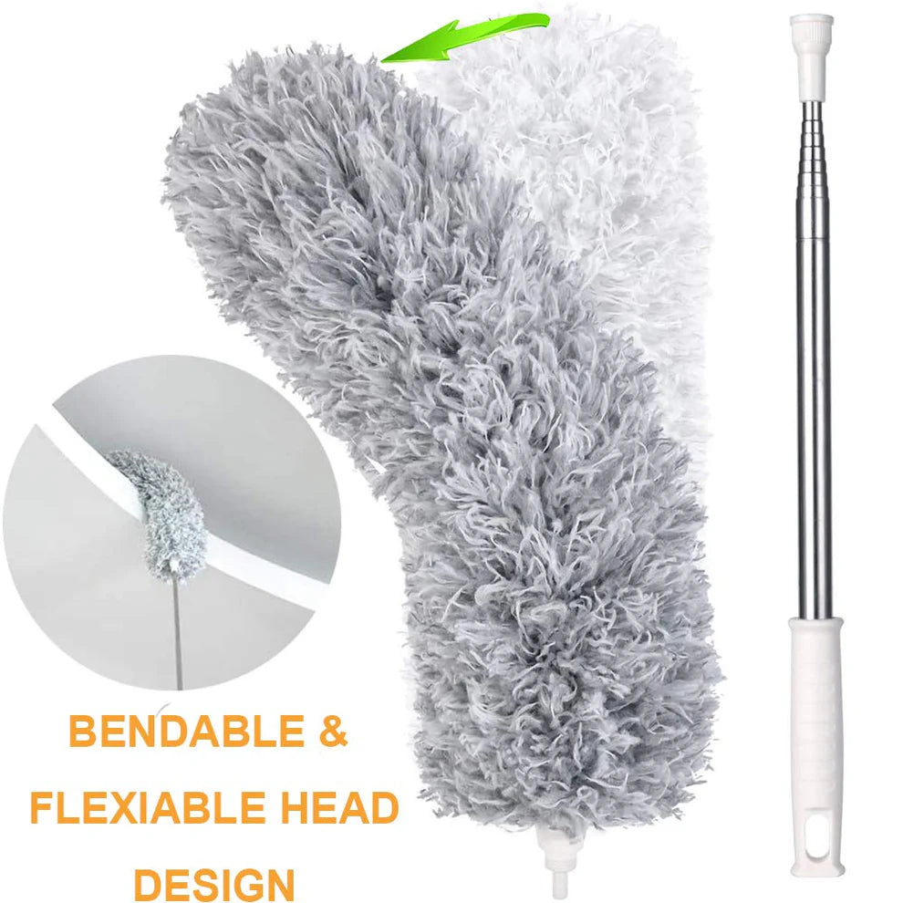 Telescoping Microfiber Duster – 100” Extendable High-Reach Cleaner