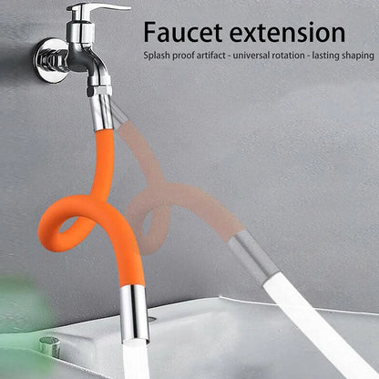 Flexible Water Tap Extender, 360° Bending Faucet Extension Tube with Connector (18cm)