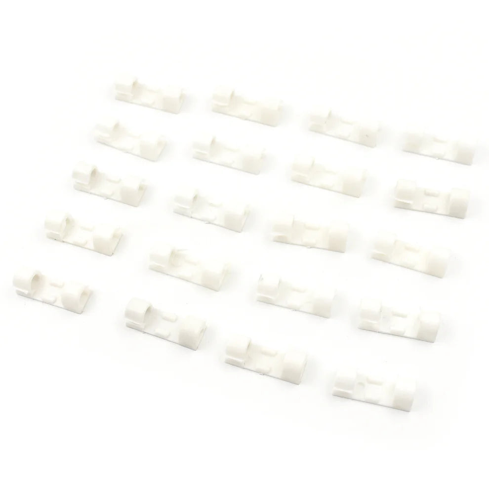 Plastic Cable Clips – Strong Adhesive Wire Organizer for Home, Office & Car