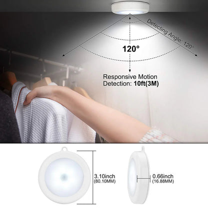 Round Shape 8 LED Motion Sensor Induction Led Light