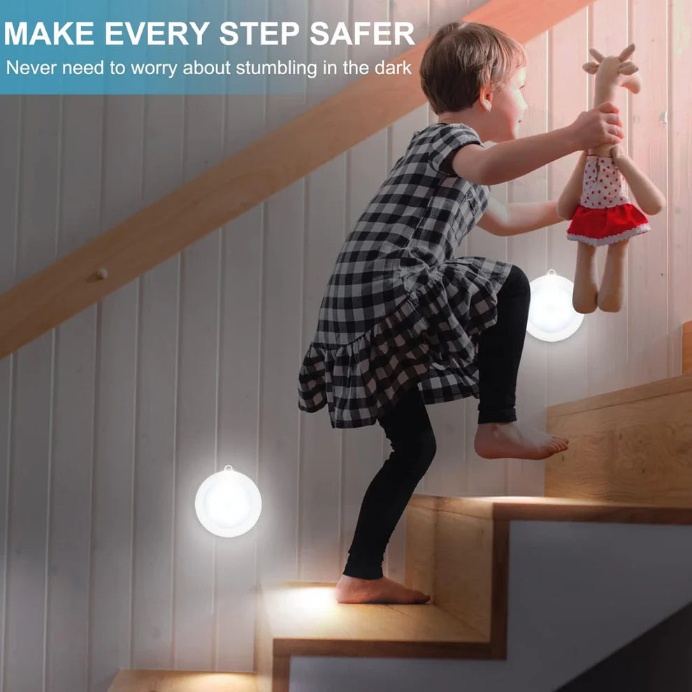 Round Shape 8 LED Motion Sensor Induction Led Light