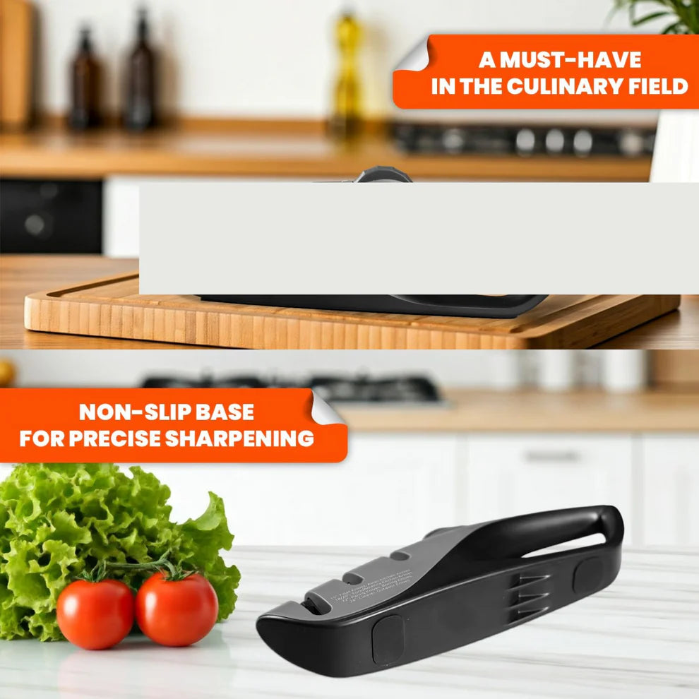 Kitchen Knife Sharpener – Handheld Chefs & Serrated (1 Pc, Chopper Not Included)