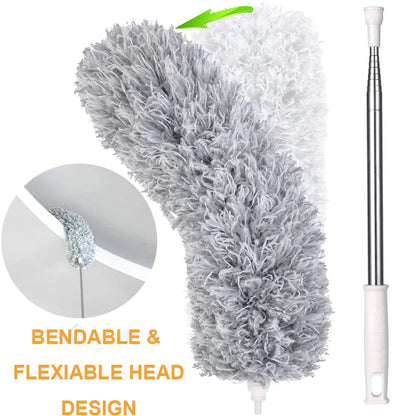 Telescoping Microfiber Duster – 100” Extendable High-Reach Cleaner