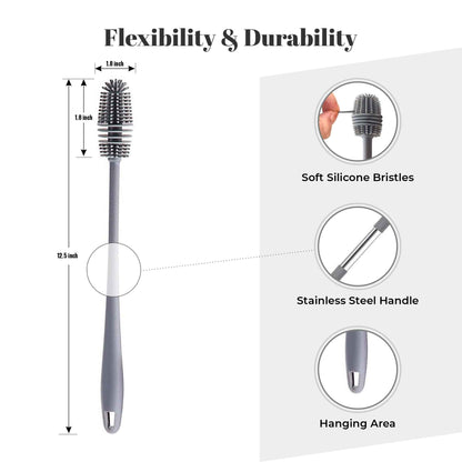 Premium Silicone Bottle Cleaning Brush